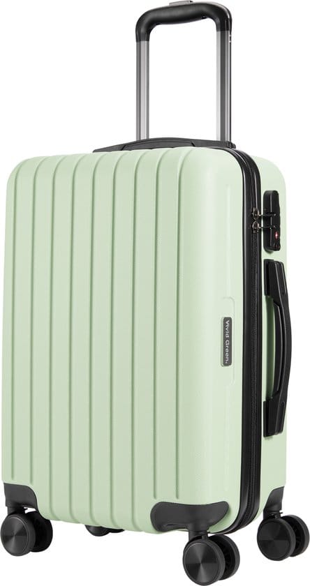 vivid green handbagage koffer reiskoffer met wielen 51 cm trolley