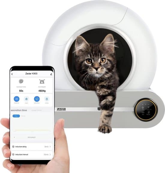 automatische kattenbak zelfreinigende kattenbak met app en touchscreen