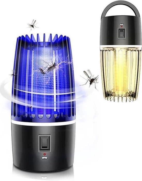 b care elektrische muggenlamp 4000 mah batterij nachtlamp uv muggenlamp