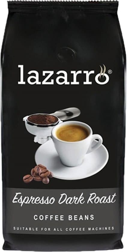 koffie lazarro bonen dark roast 1kg 8 stuks