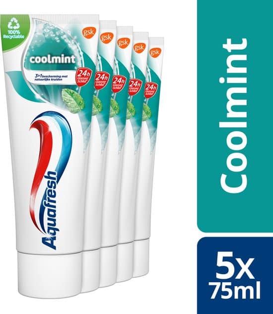 aquafresh cool mint tandpasta voordeelverpakking 5x75ml 1