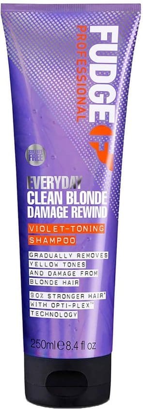 fudge everyday clean blonde damage rewind shampoo 250 ml