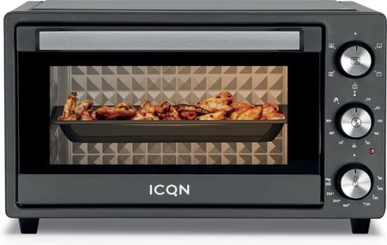 icqn vrijstaande mini oven 20l convectie mini oven hetelucht timer
