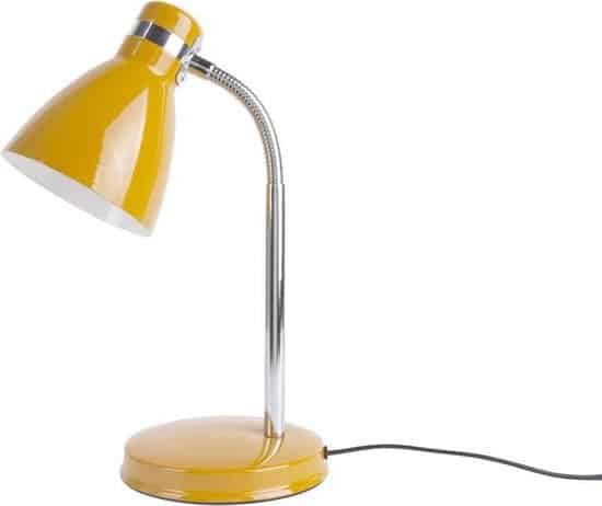 leitmotiv study tafellamp bureau buigbaar kap o11 5 cm 40 cm hoog geel