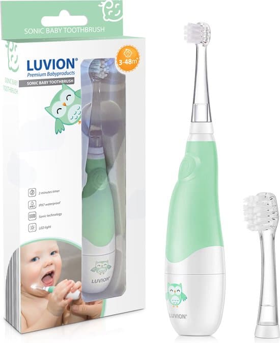 luvion 250s sonische elektrische tandenborstel voor baby en peuter 0 t m