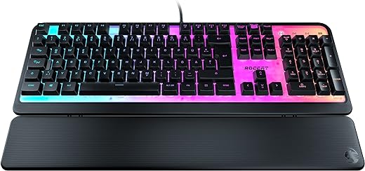 roccat magma membraan rgb gaming keyboard met rgb verlichting zwart