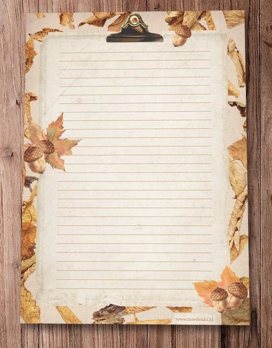 schrijfblok a4 leaves meer leuks briefpapier 50 vel postpapier herfst