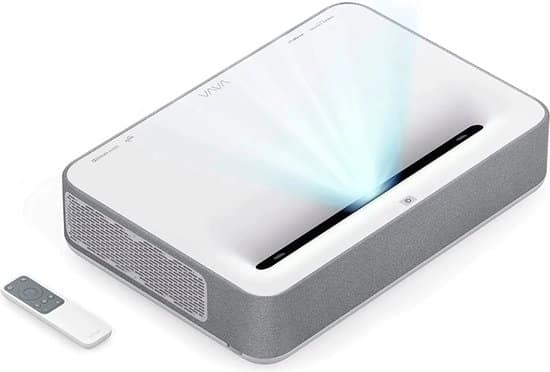 vava white ultra short throw laser tv home theatre projector 2500 ansi