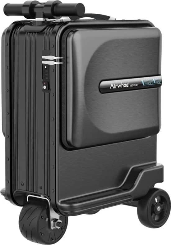 airwheel koffer se3minit zwart smart rijdende bagage elektrische boarding