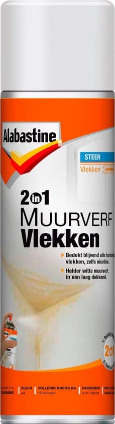 alabastine muurverf spuitbus wit 500 ml