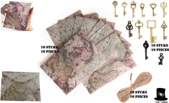 bob online 10 stuks transparant vintage kaart papier enveloppen 10 x 1