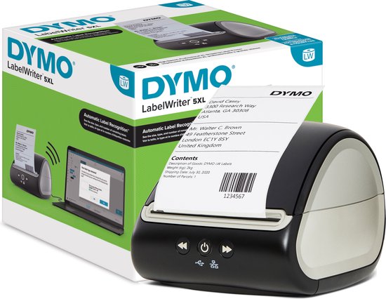 dymo labelwriter 5xl labelprinter automatische labelherkenning drukt 1