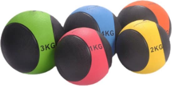 luxari medicijnbal 1 kg medicine ball rubber trainingsbal crossfit