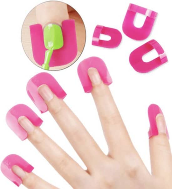 nagellak shield beschermer clips geen geknoei roze 26 stuks 10 1