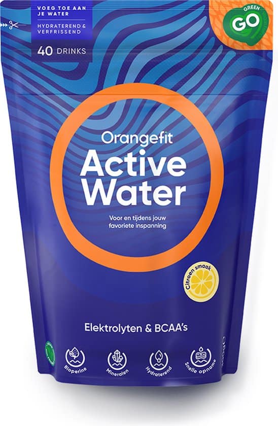 orangefit active water 300gr 40 porties sportwater met citroensmaak