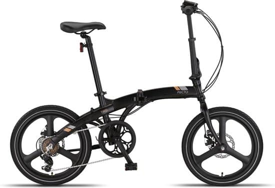 pacto two folding bike black 6v vouwfiets plooifiets shimano aluminium