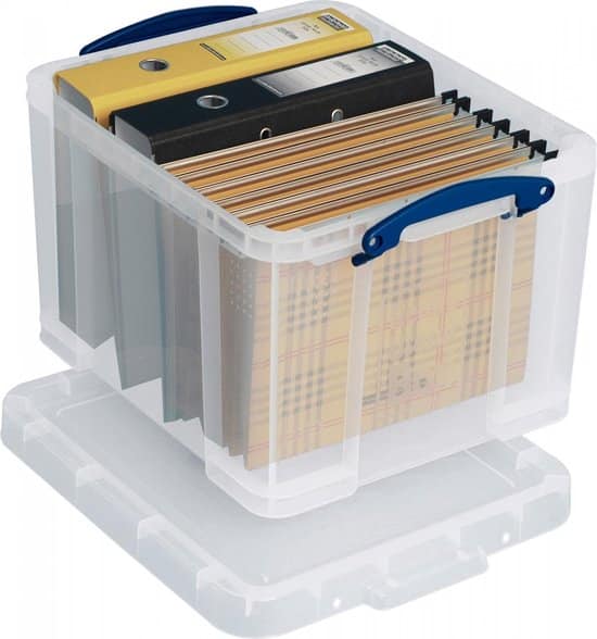 really useful box opbergdoos opbergbox met deksel 35 liter transparant 1