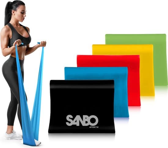 sanbo weerstandsbanden set 200 x 15 cm resistance band fitness elastiek
