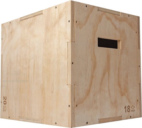 virtufit houten crossfit plyo box 3 in 1 klein 40 x 45 x 50 cm
