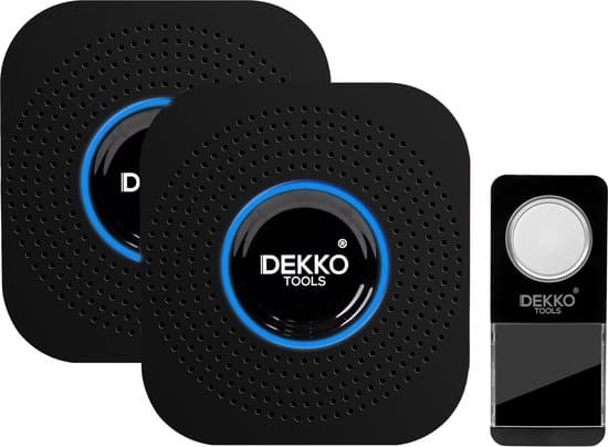 dekko tools deurbel draadloos 150m plug play 2 ontvangers 58 soorten