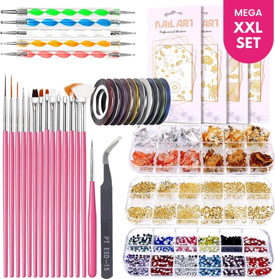 renalux nail art set nail art penselen nail art stickers nail art