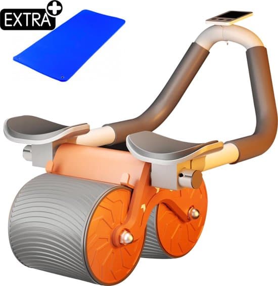 ab roller buikspiertrainer rebound wheel oranje fitness full body
