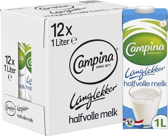 campina langlekker halfvolle melk houdbaar 12 x 1 l