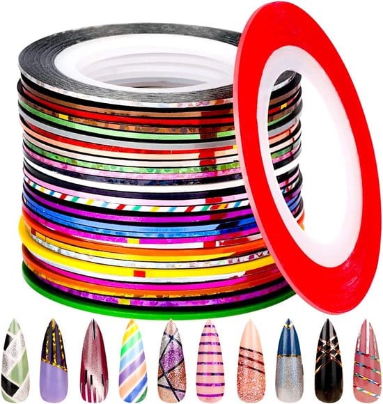 royala nailart02 nail striping tape diverse kleuren 20 meter p rol 32