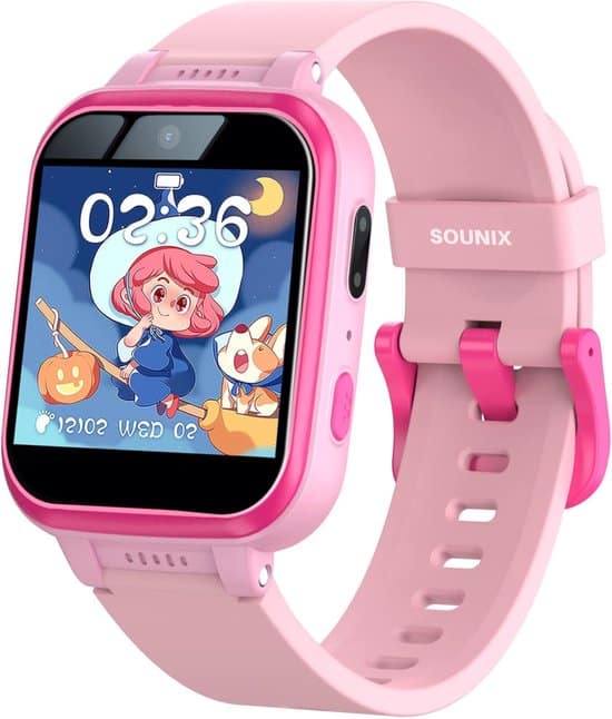 sounix kinder smartwatch 154 5 t m 12 jaar usb oplaadbaar kinderhorloge