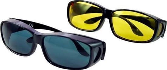 artelier innovations overzetzonnebril nachtbril en zonnebril zwart