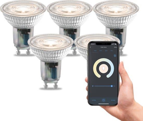 calex slimme lamp set van 5 stuks wifi led verlichting gu10 smart