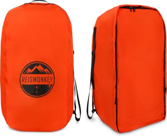 flightbag voor backpack 2 in 1 reismonkey flight bag raincover oranje