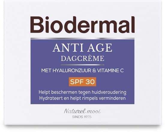 biodermal anti age dagcreme spf30 dagcreme met hyaluronzuur en vitamine c 1