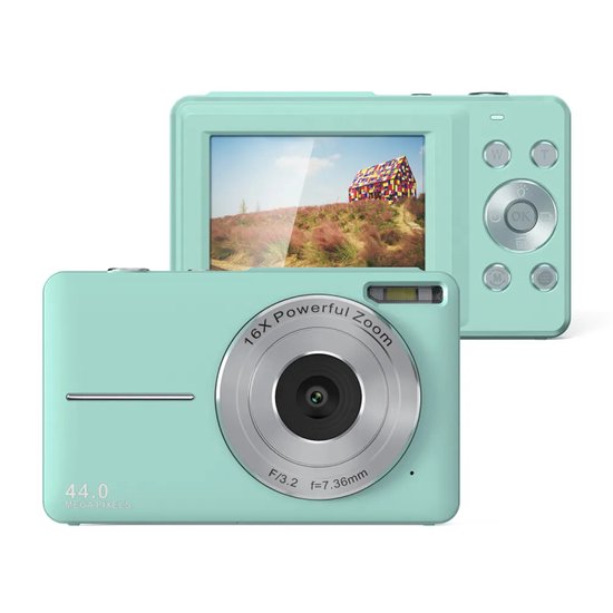digitale camera groen 32gb micro geheugenkaart met 2batterijen 1080p