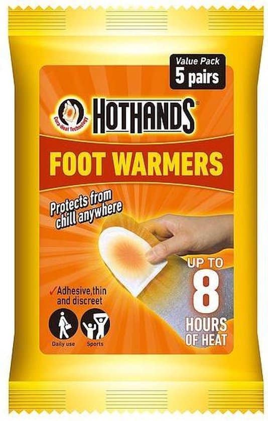 hothands voetwarmers 10 cm oranje 10 stuks