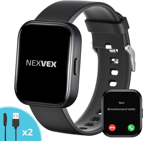 nexvex elite smartwatch voor dames en heren sporthorloge met hartslagmeter