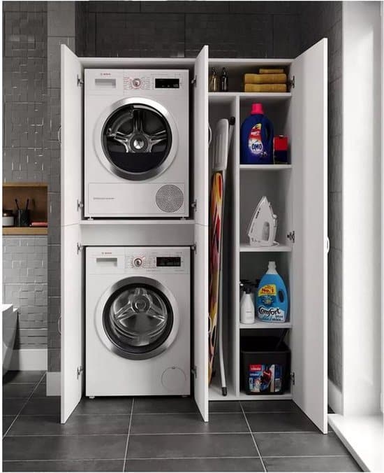 wasmachine meubel ombouw wasmachine kast wasdroger kast toeren met deuren