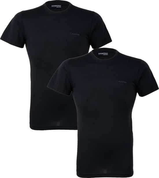 campri thermoshirt met korte mouw 2 pack heren black 020 maat m