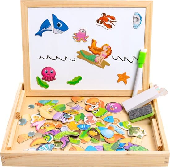 montiplay magnetisch speelgoed dolfijnen magneet boek krijtbord kinderen